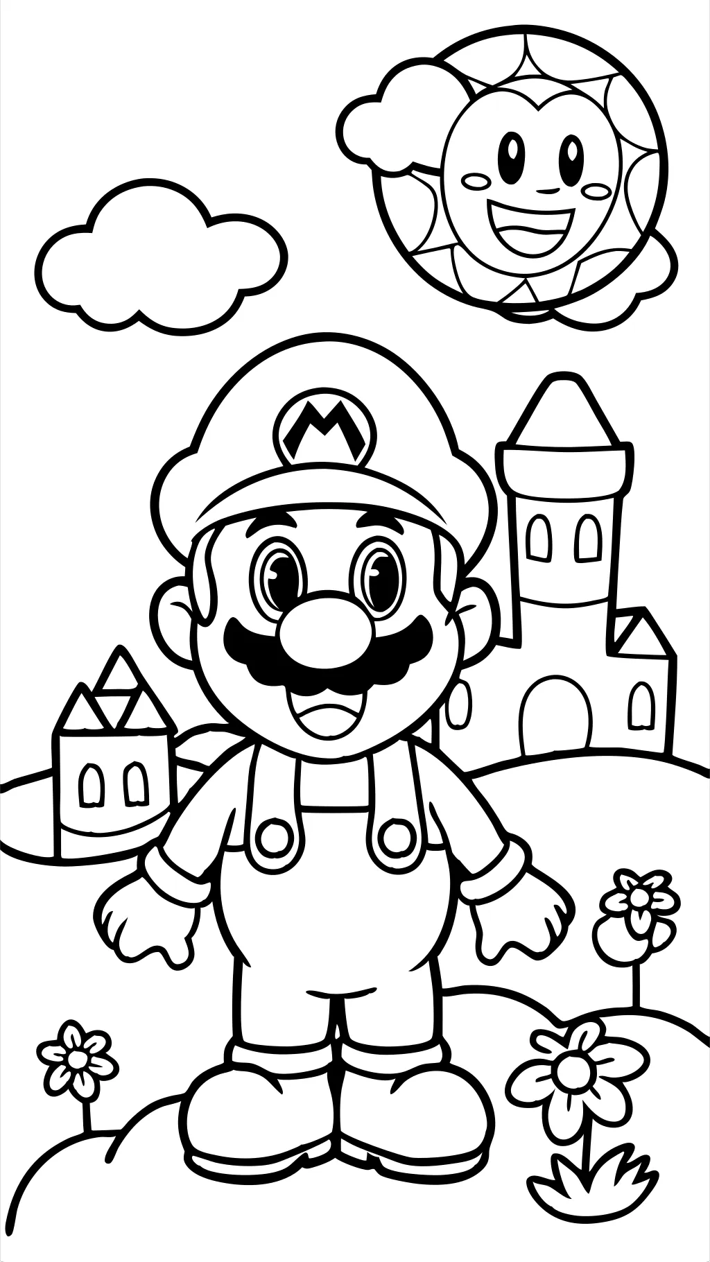 mario coloring pages free